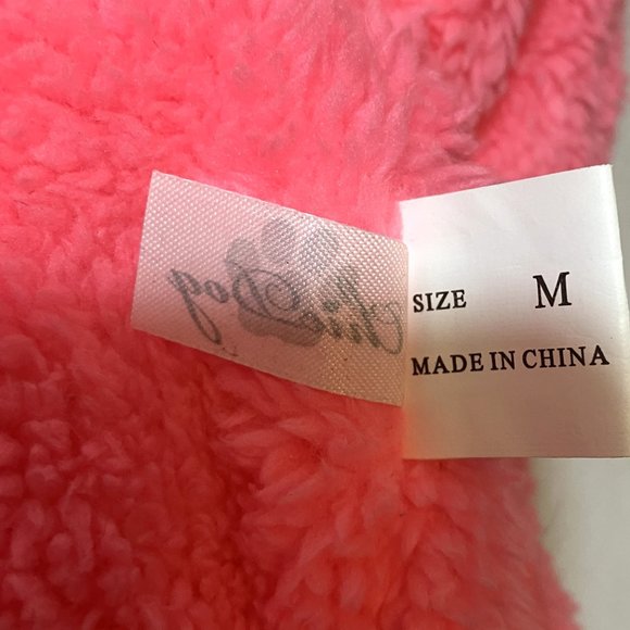 CHICDOG pink puffy VEST dog Sz M (see chart) pre-owned with D-ring slit - Picture 11 of 12
